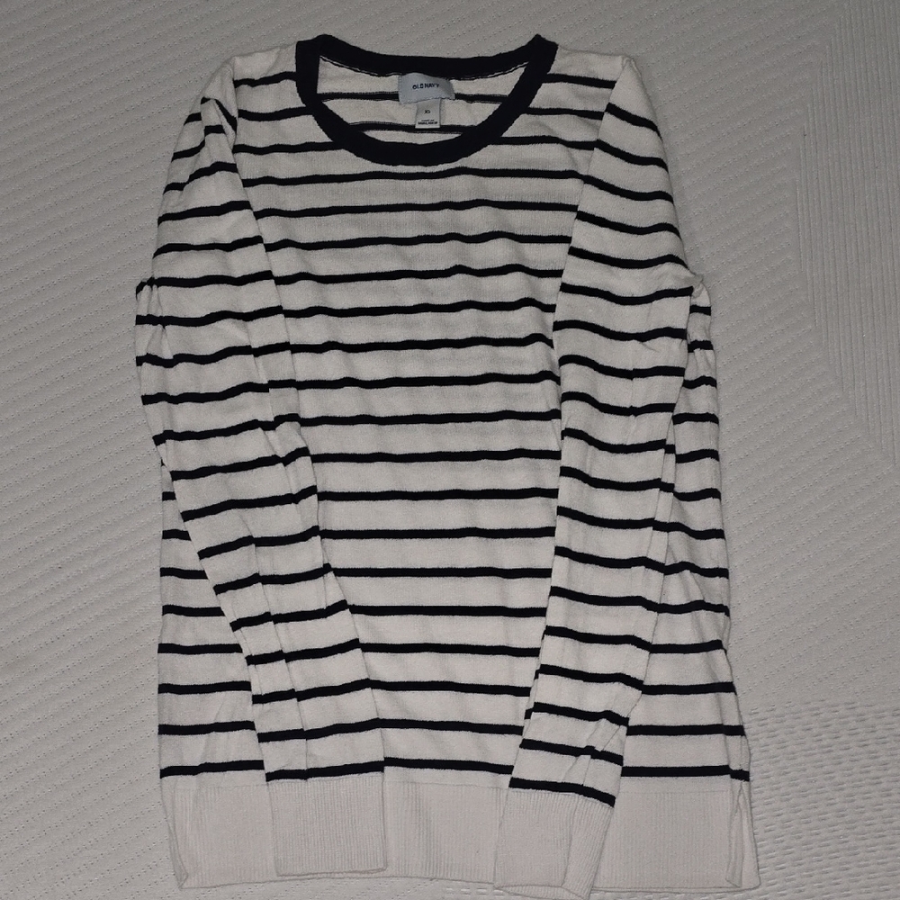 Black and White Striped Sweater